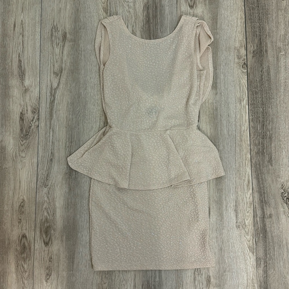 Joyce Leslie cream sparkle small dress